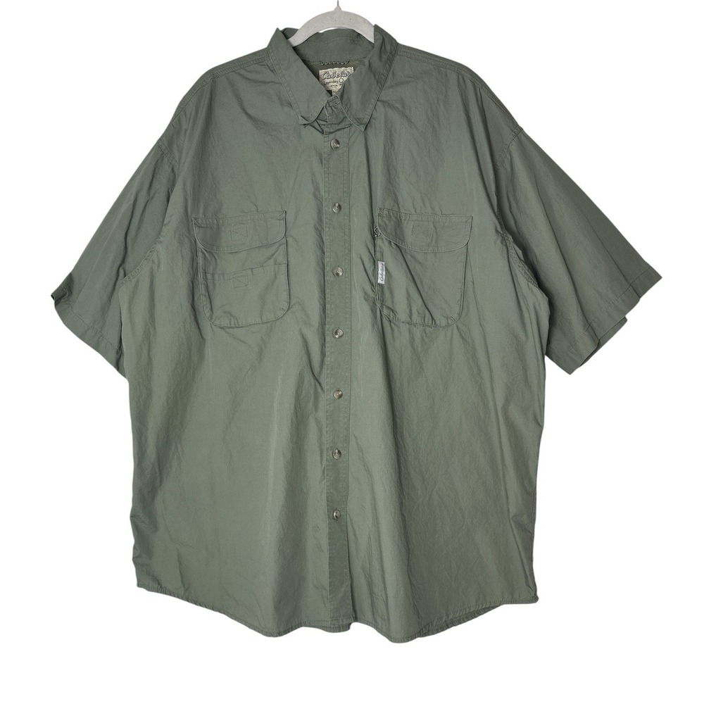 Cabela's Legendary Quality Shirt Men's  2XL Button Down Short‎ Sleeve Big & Tall